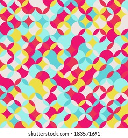 Colorful abstract geometric seamless pattern. Seamless background can be used for wallpaper, pattern fills, web page background, surface textures.