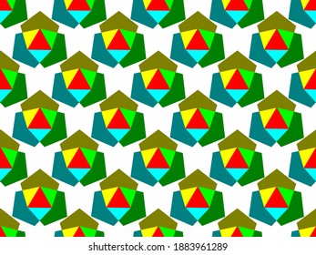 Patrón geométrico sin soldadura colorido y abstracto