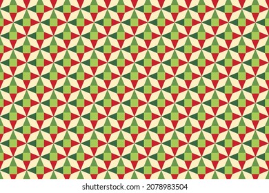 Colorful abstract geometric seamless pattern in vector isolated illustration