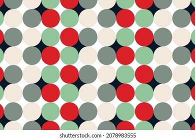 Colorful abstract geometric seamless pattern in vector isolated illustration