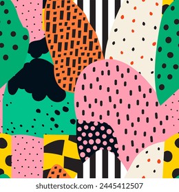 Colorful Abstract Geometric Seamless Pattern