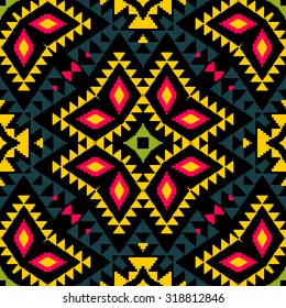 Colorful abstract geometric seamless pattern