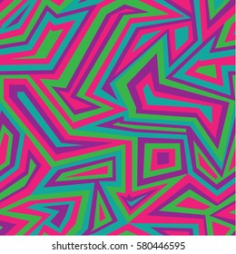 Colorful Abstract Geometric Seamless Pattern. Wallpaper Background