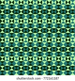 Colorful abstract geometric seamless pattern, vector. Triangles pattern, retro pattern of geometric shapes. Colorful mosaic backdrop. 