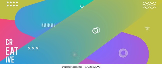 Colorful Abstract Geometric Shape Design for Creative Projects