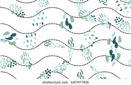 Diseño geométrico abstracto colorido, dibujado a mano