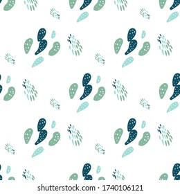 Colorful abstract geometric, shape hand-drawn pattern