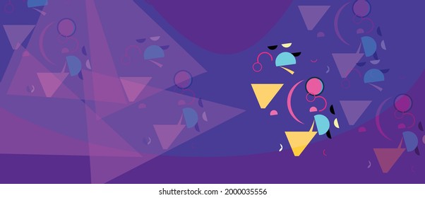 Colorful abstract geometric  shapes background design. Banner template