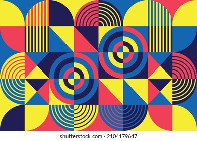 Colorful abstract geometric shapes background
