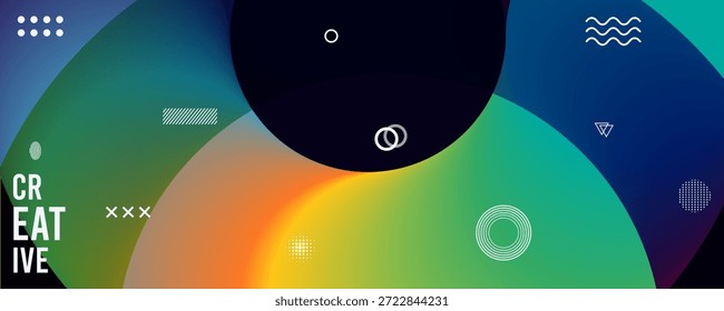 Formas geométricas abstratas coloridas para design criativo