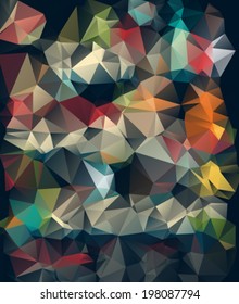 Colorful abstract geometric texture. Background with triangular polygons, low poly style 