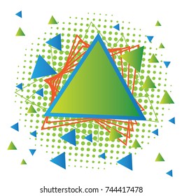 Colorful Abstract Geometric Triangle