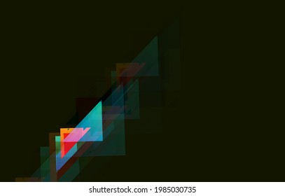 Colorful abstract geometric triangle shapes background design. Banner template
