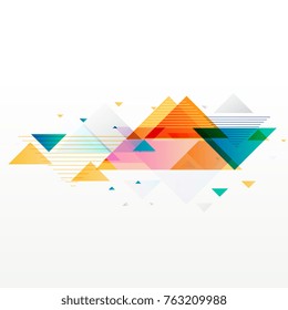 colorful abstract geometric triangle shapes background