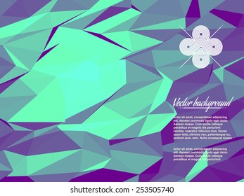 Colorful abstract geometric triangulated pattern
