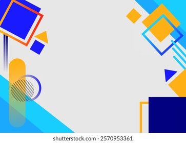 Colorful abstract geometric vector background with vibrant shapes and patterns.  