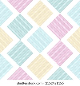 Colorful abstract geometric vector design for printing and textile industries. Ethnic Tribal Argyle Seamless Pattern. 