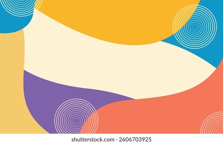 Colorful abstract geometric wave background vector illustration. 