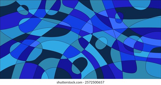 Colorful Abstract Geometric Wave Background.With Bold Black Line And Beautiful colors. Web Design, Landing page, and Print Material.