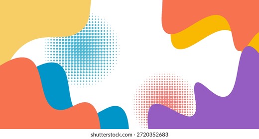 Patrón geométrico abstracto colorido de la onda con la Plantilla punteada del Anuncio