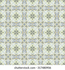 colorful abstract geometrical objects in retro style seamless pattern vector illustration