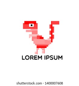 colorful abstract geometry with dinosaur shape for logo icon