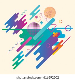 Colorful Abstract Geometry Elements Background