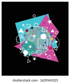 colorful abstract geometry poster background