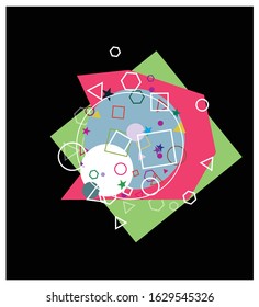 colorful abstract geometry poster background