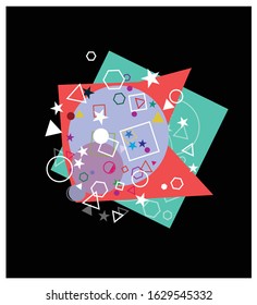 colorful abstract geometry poster background