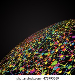 Colorful abstract globe, vector illustration