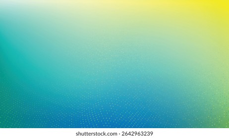 Colorful abstract gradient background blending yellow, green, and blue with fine digital texture. Ideal for tech designs, website, presentation, poster, and modern graphics project.