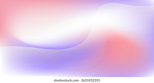 Colorful Abstract Gradient Background with Dynamic Flowing Lines and Light Effects
