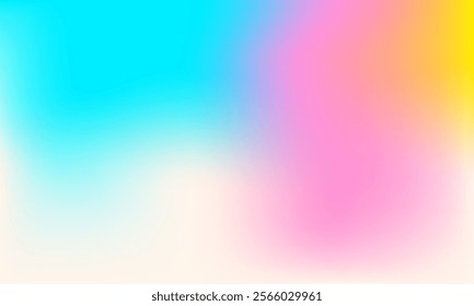 A colorful abstract gradient background featuring vibrant blue pink and yellow tones blending smoothly into each other, ideal for digital designs, presentations and creativeprojects requiring a modern