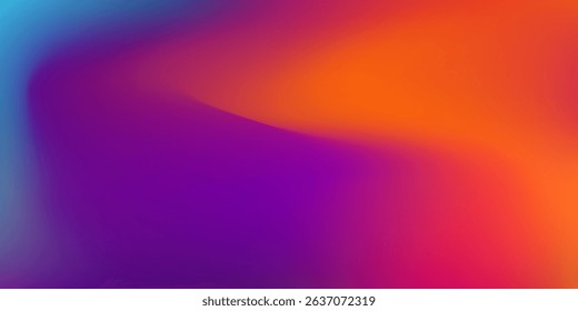 Colorful abstract gradient background with orange purple and blue smooth blend. modern eps 10