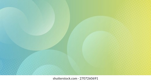 Fondo de degradado Abstractas colorido con círculos superpuestos y patrón de semitono. Diseño de moda creativo moderno en Ilustración vectorial