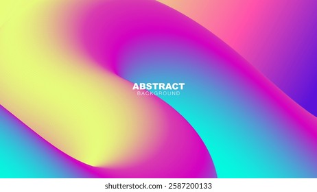 Colorful Abstract Gradient Background with Smooth Wavy Flow, Vibrant Gradient Colors, vector illustration