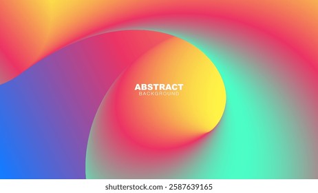 Colorful Abstract Gradient Background with Smooth Wavy Flow, Vibrant Gradient Colors, vector illustration