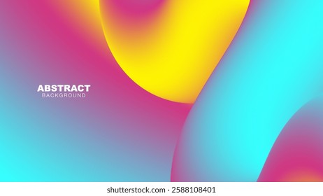 Colorful Abstract Gradient Background with Smooth Wavy Flow, Vibrant Gradient Colors, vector illustration