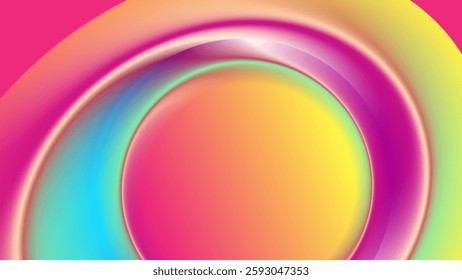 Colorful Abstract Gradient Background with Smooth Wavy Flow, Vibrant Gradient Colors, vector illustration