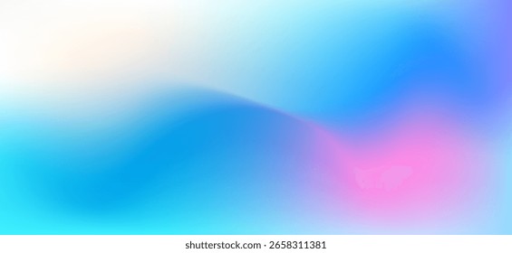 Colorful abstract gradient background with smooth wave shapes in blue, pink, and white tones. Perfect for modern, tech, or creative design use.
