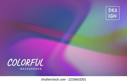 Colorful abstract gradient background. trendy colorful holographic overlay neon light effect design