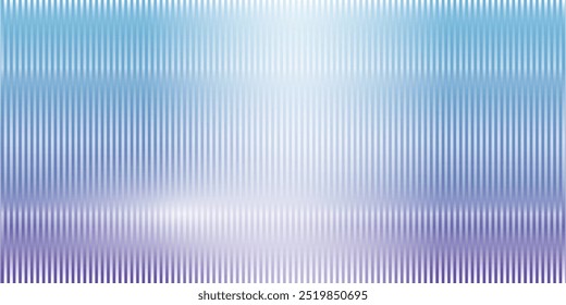 Colorful abstract gradient background with trendy ribbed glass effect. Vector illustration