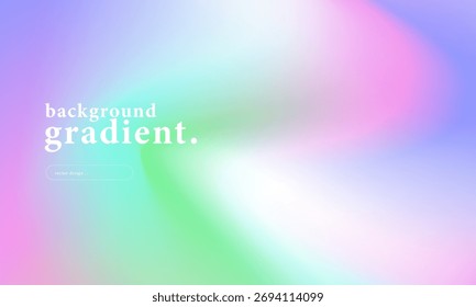 Colorful abstract gradient background with vibrant pink, blue, green, purple and yellow blending smoothly. perfect for modern design, tech, fashion, or digital art projects. vector design.