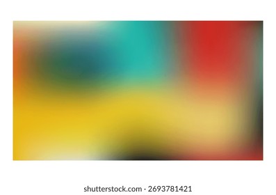 Colorful Abstract Gradient Background Yellow Turquoise Red Blur Multi-Color Modern Design Wallpaper Banner Creative Template