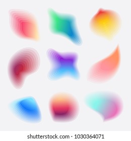 colorful abstract gradient blob shapes collection