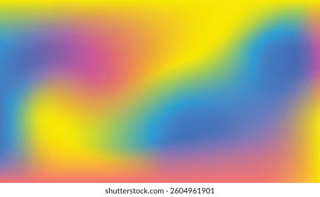 Colorful Abstract Gradient Blur of Blue Yellow and Red