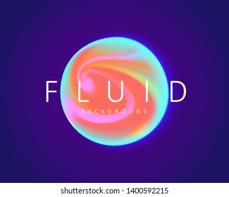 Colorful Abstract Gradient Blurs. Trendy Vibrant Fluid Colors. Design Element with Copy Space for Text. Futuristic Shape on Black for Music Poster, Cover, Banner, Placard, Flyer. EPS 10 Vector