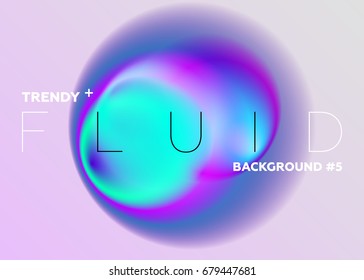 Colorful Abstract Gradient Blurs. Trendy Vibrant Fluid Colors. Design Element with Copy Space for Text. Futuristic Shape on Grey for Music Poster, Cover, Banner, Placard, Flyer, Presentation, Report.