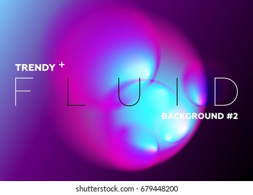 Colorful Abstract Gradient Blurs. Trendy Vibrant Fluid Colors. Design Element with Copy Space for Text. Futuristic Shape for Music Poster, Cover, Banner, Placard, Flyer, Presentation, Report.